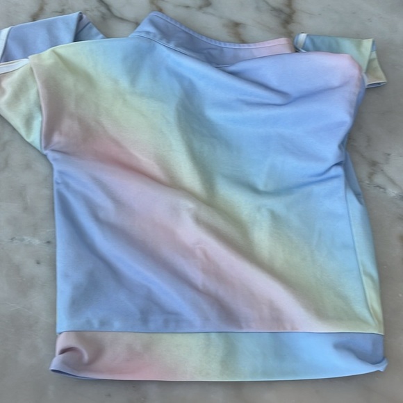 Adidas Sz 2 Toddler  Girls 2-Pc Iridescent-Print Tricot Unicorn Pastel Tracksuit - Picture 11 of 16